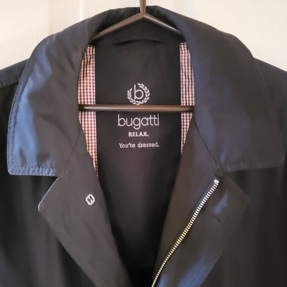 BUGATTI Vintage Men's Coat Black | Size 44R L - XL | Designed In Germany - Picture 2 of 16